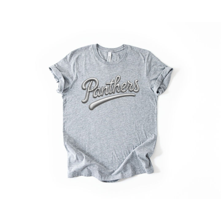Panthers Faux Puff Silver – DTF Transfer