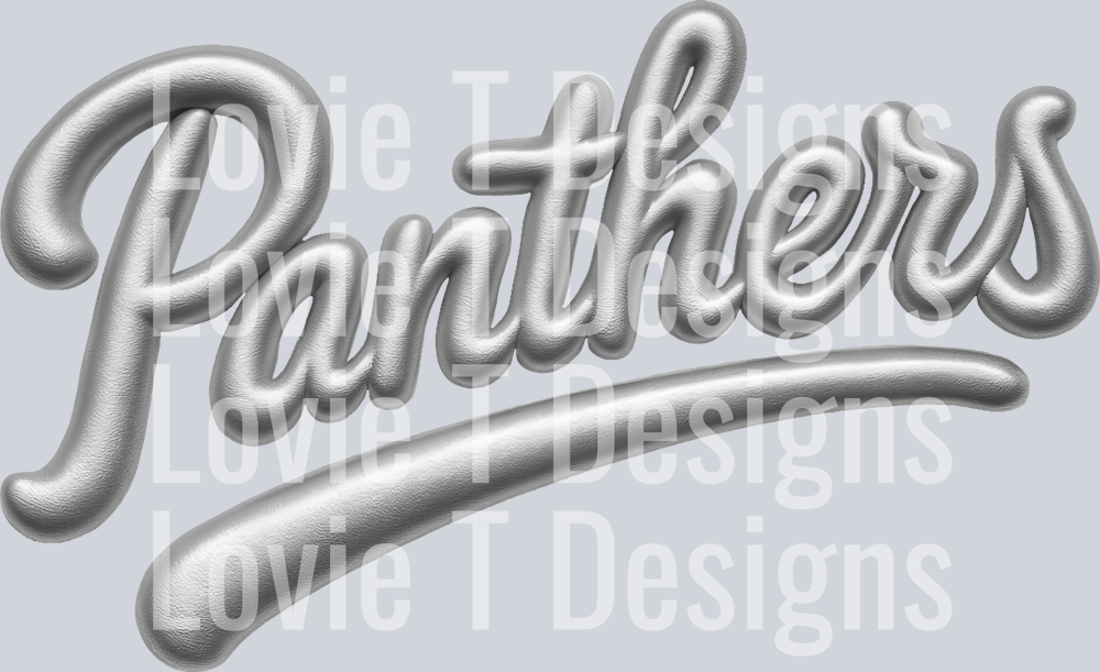 PANTHERS FAUX PUFF SILVER