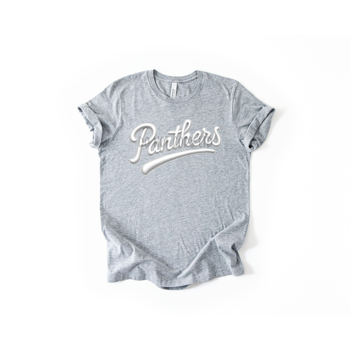 Panthers Faux Puff White – DTF Transfer