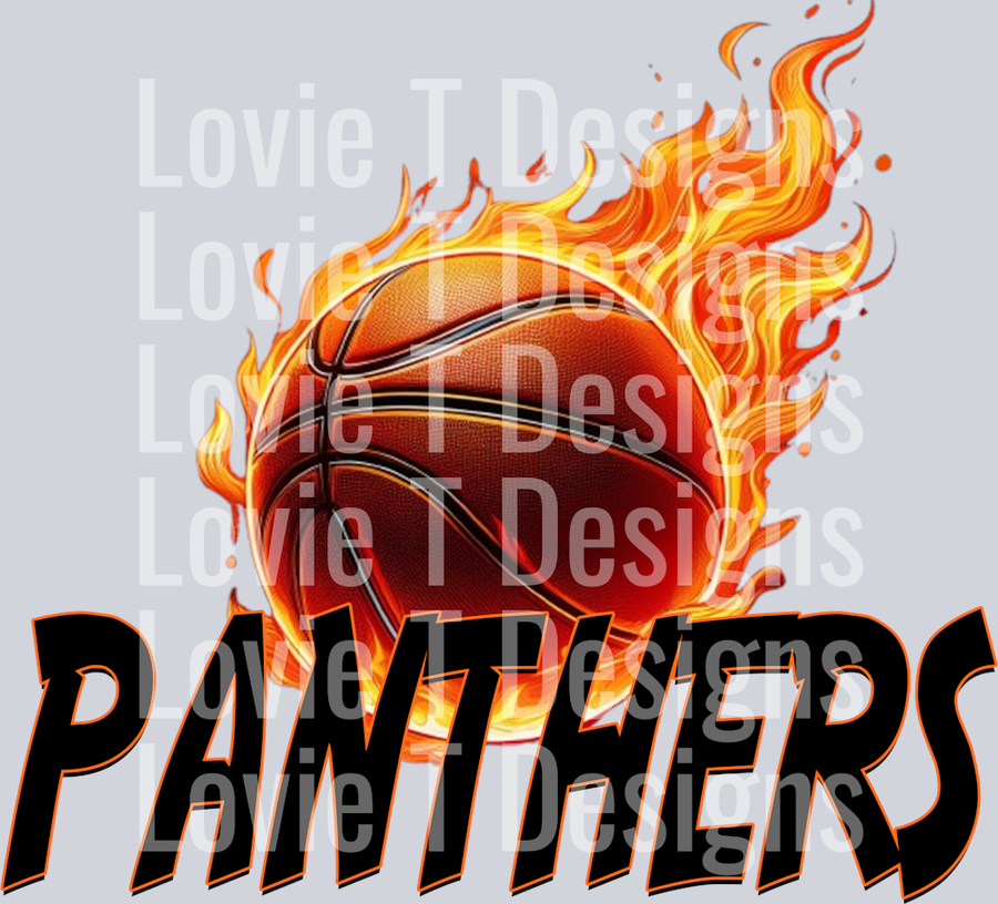 PANTHERS FLAMING BASKETBALL