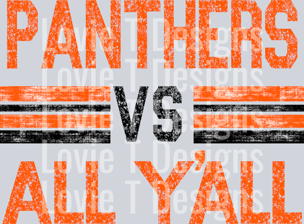 PANTHERS ORANGE AND BLACK VS ALL YALL