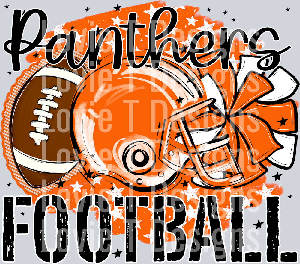 PANTHERS ORGANGE STARS FOOTBALL MASTER