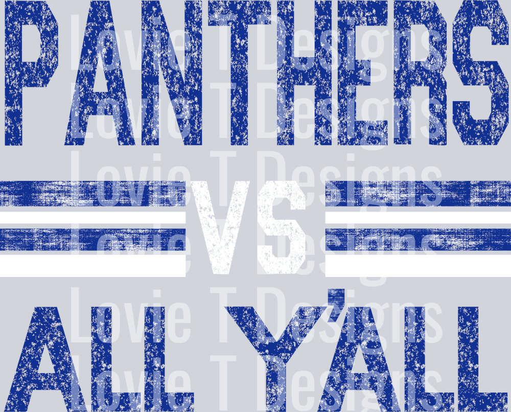 PANTHERS ROYAL AND WHITE VS ALL YALL