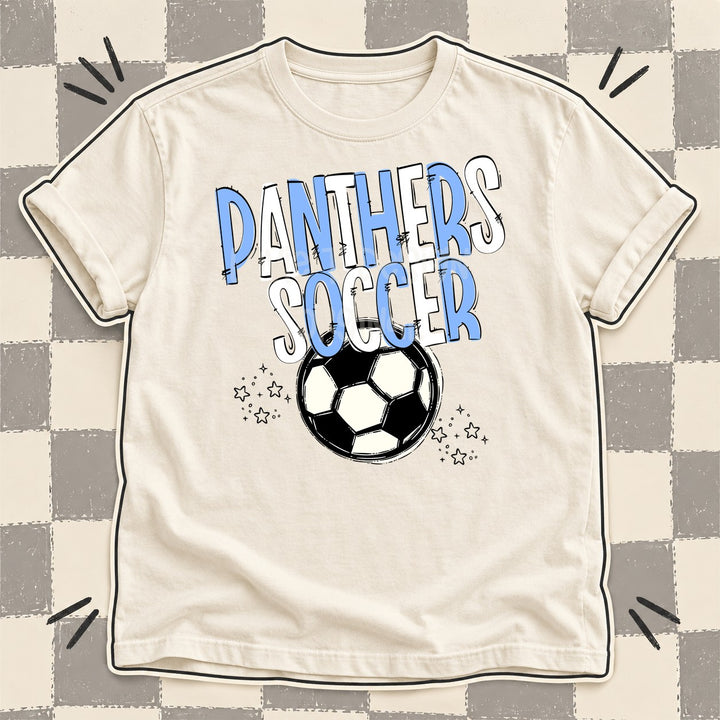 Panthers Columbia Blue White Team Go Soccer Mascots DTF transfer mockup