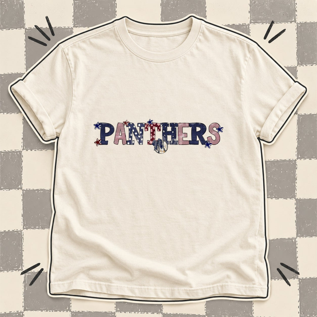 Panthers Navy Maroon Mixed Doodle Baseball Mascots – Mascot Colors DTF transfer mockup