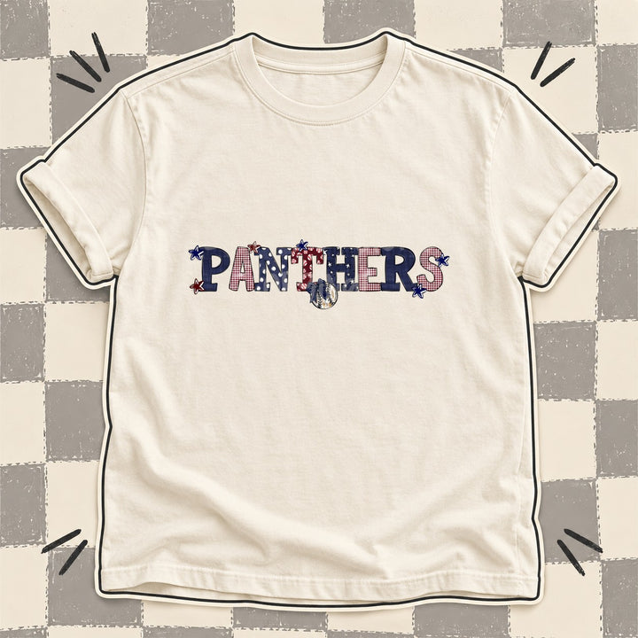 Panthers Navy Maroon Mixed Doodle Baseball Mascots – Mascot Colors DTF transfer mockup
