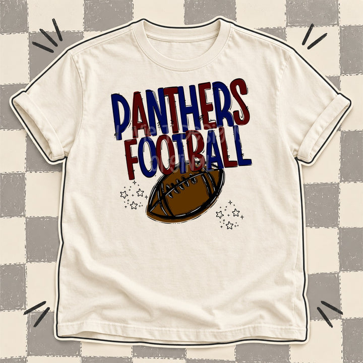Panthers Navy Maroon Team Go Football Mascots DTF transfer mockup