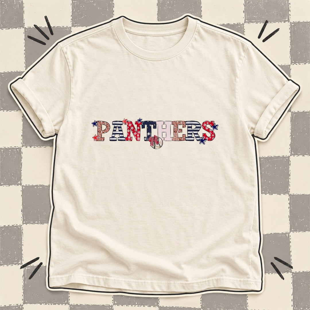 Panthers Mixed Doodle Baseball Mascots – Ballpark Classic DTF transfer mockup