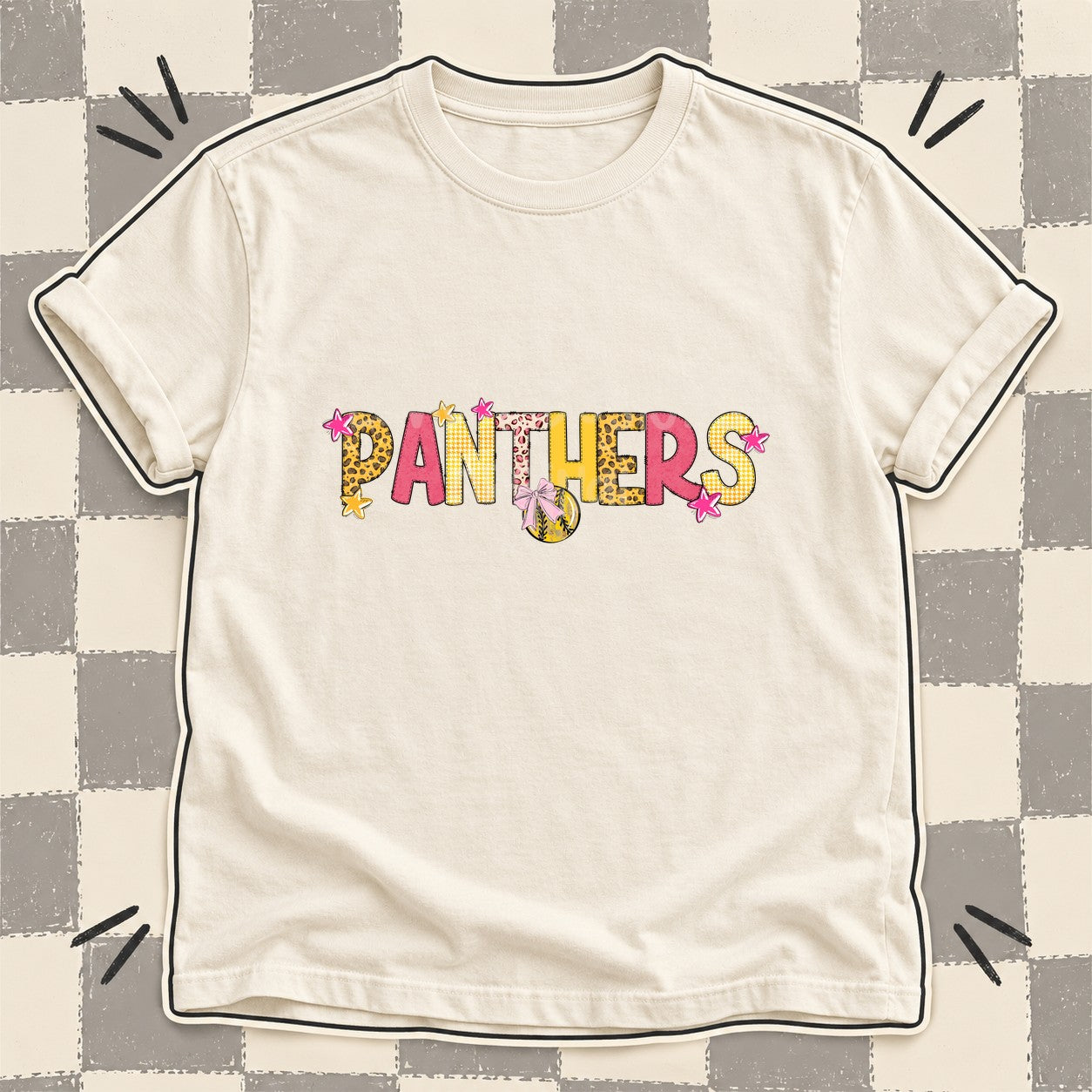 Mixed Doodle Softball Mascots – Sunshine Leopard Panthers design