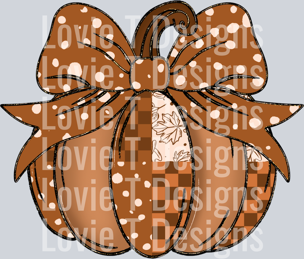 Patchwork Pumpkin Bow