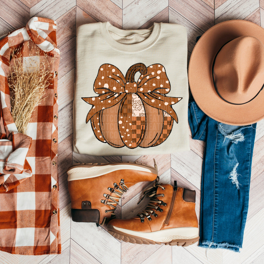 PATCHWORK PUMPKIN BOW