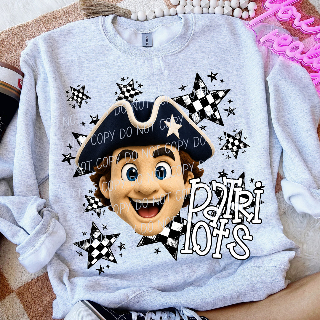 Patriots Big Mascot Energy mascot DTF transfer
