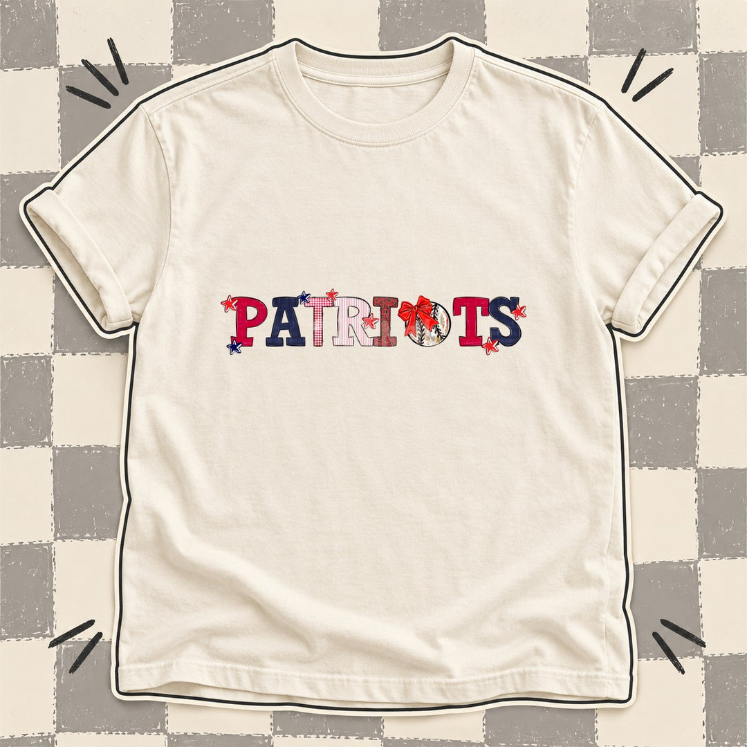 Patriots Red Navy White Mixed Doodle Baseball Mascots – Mascot Colors DTF transfer mockup