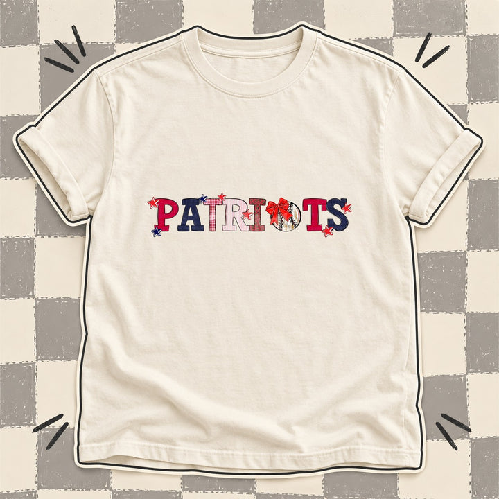 Patriots Red Navy White Mixed Doodle Baseball Mascots – Mascot Colors DTF transfer mockup