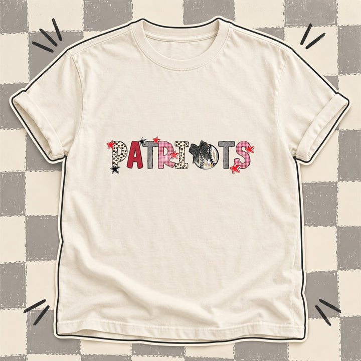 Patriots Mixed Doodle Baseball Mascots – Stitched Ballpark DTF transfer mockup