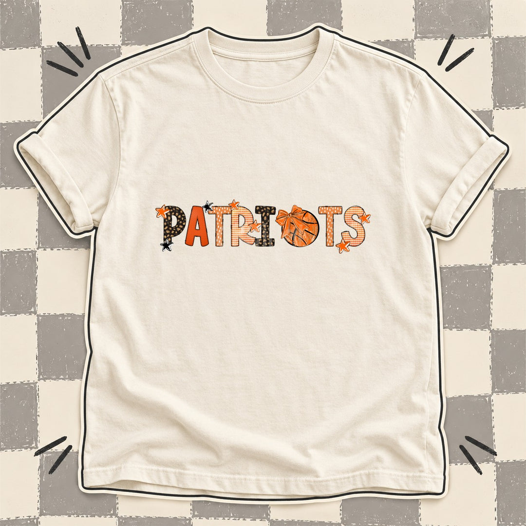 Patriots Mixed Doodle Basketball Mascots – Leopard Court DTF transfer mockup