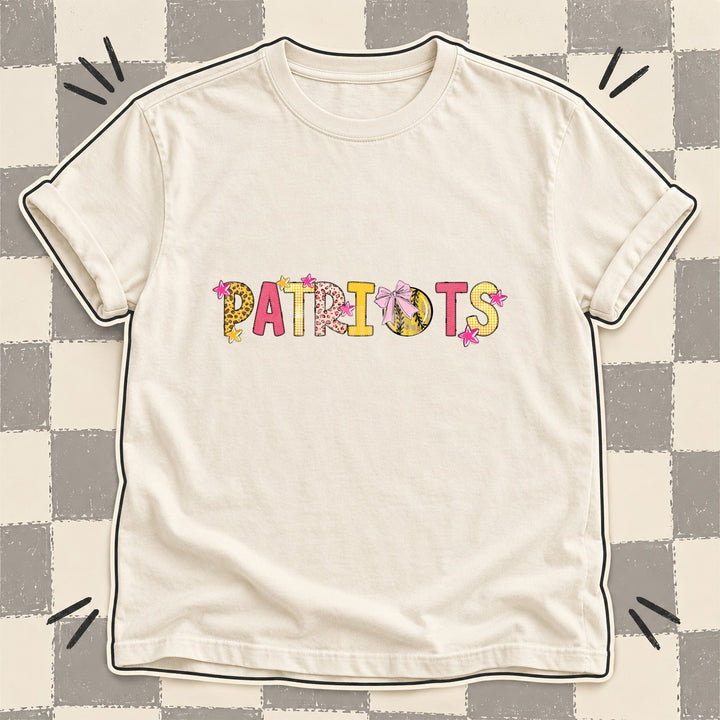 Patriots Mixed Doodle Softball Mascots – Sunshine Leopard DTF transfer mockup