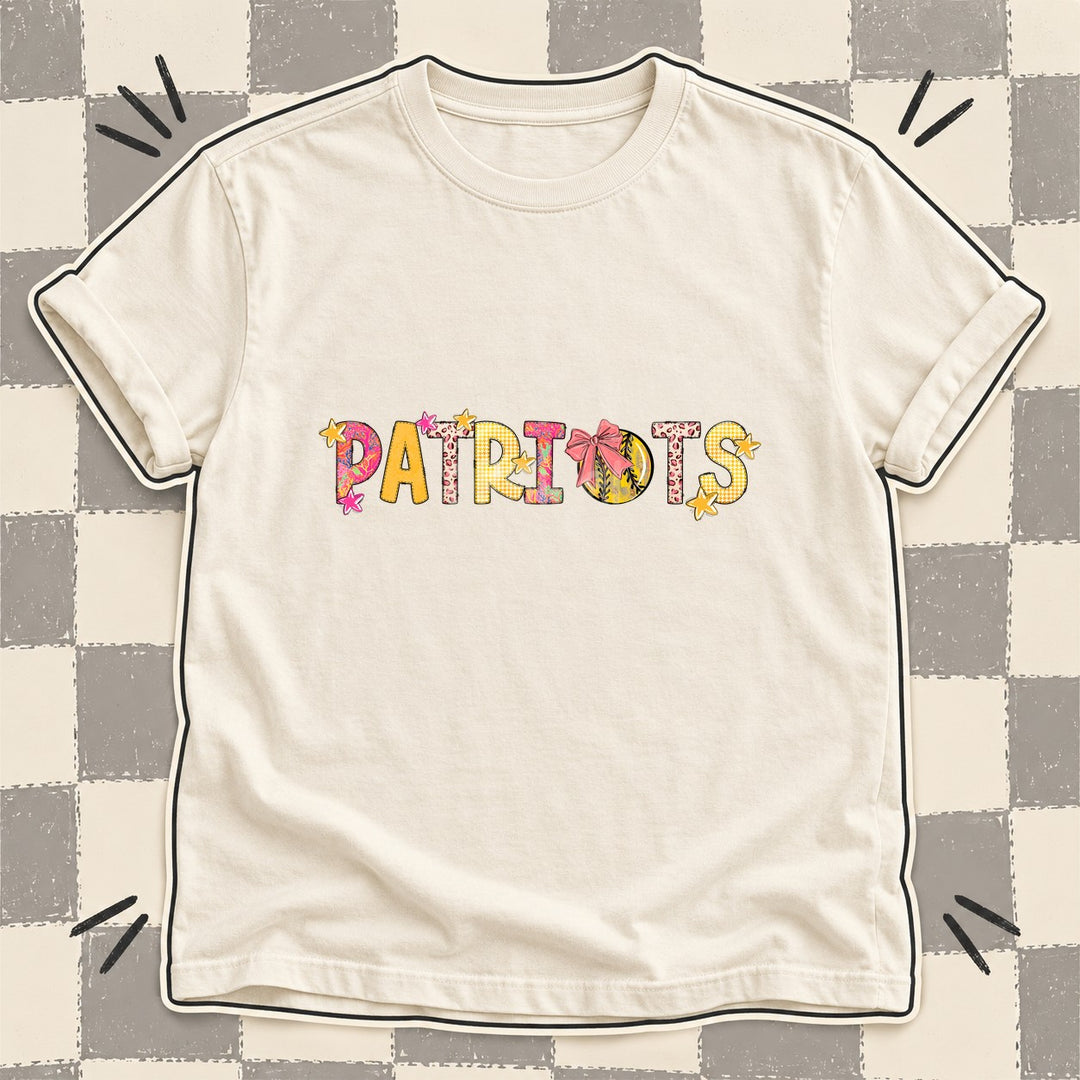 Patriots Mixed Doodle Softball Mascots – Softball Brights DTF transfer mockup