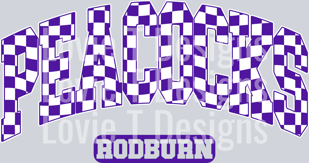 PEACOCKS RODBURN PURPLE CHECKERS