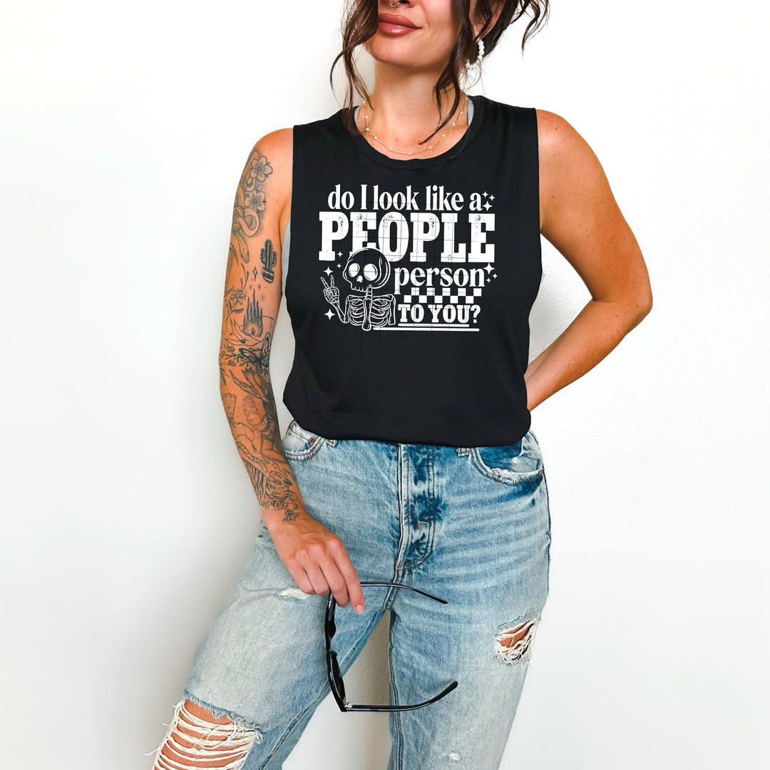 People Person Single Color White DTF transfer design – image 1