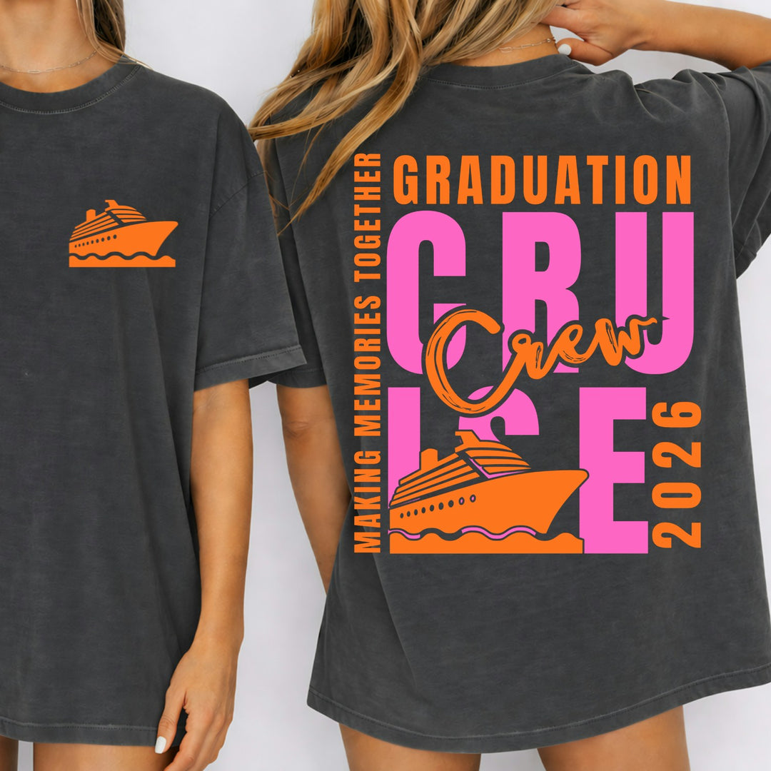 Graduation Cruise Crew customizable DTF transfer mockup