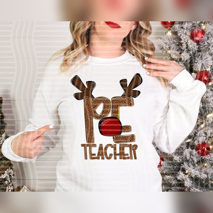 PE Teacher Deer Antler School Staff DTF transfer