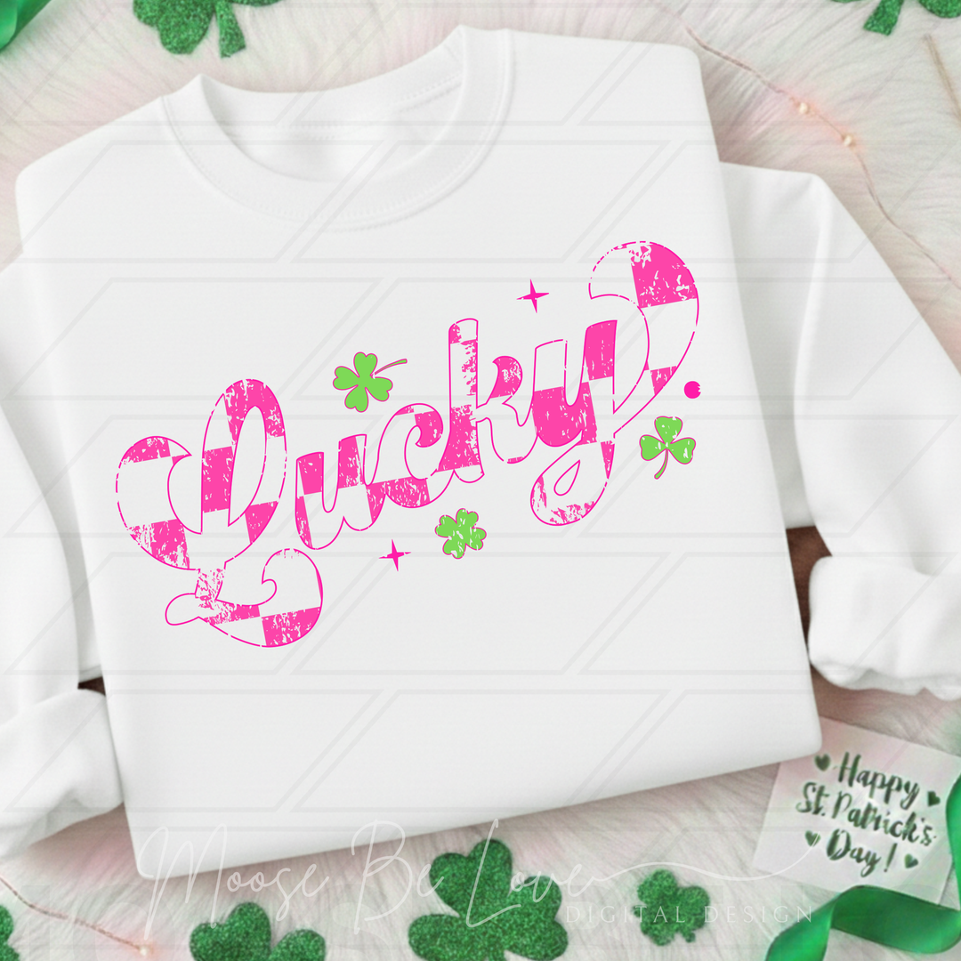 PINK CHECHERED RETRO LUCKY