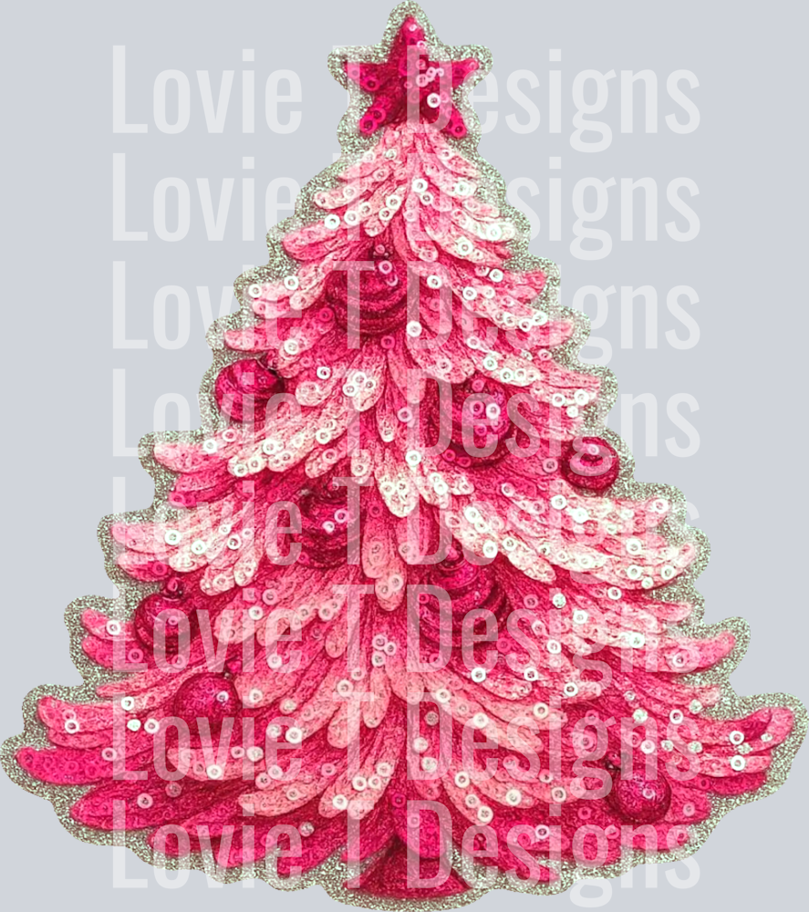 Pink_Christmas_Tree_Faux_Sequin