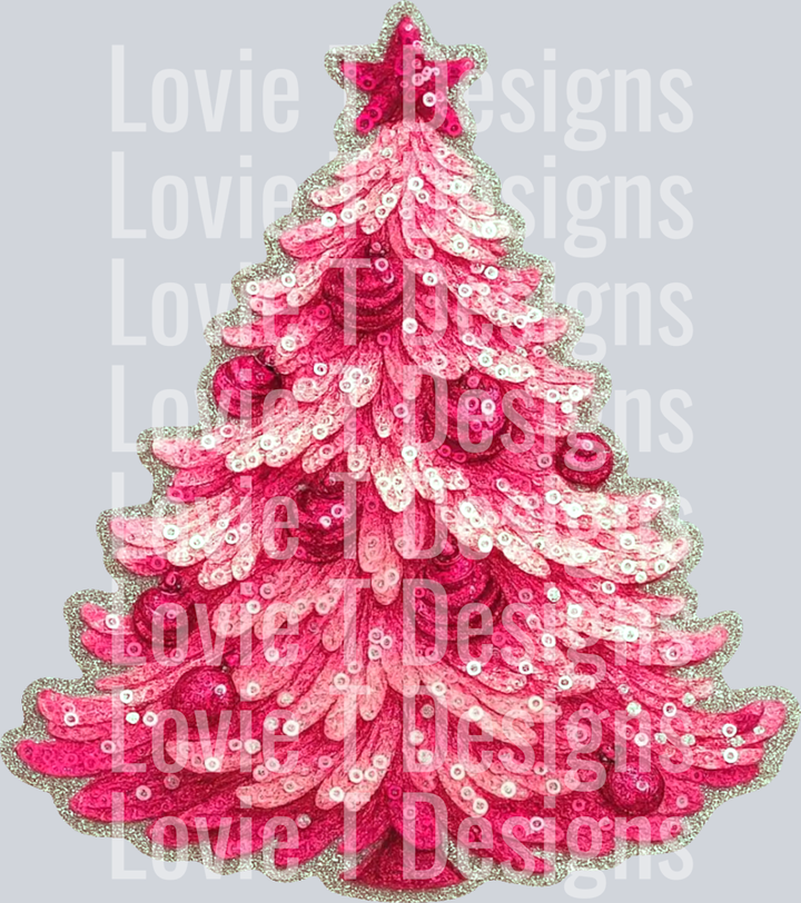 Pink_Christmas_Tree_Faux_Sequin