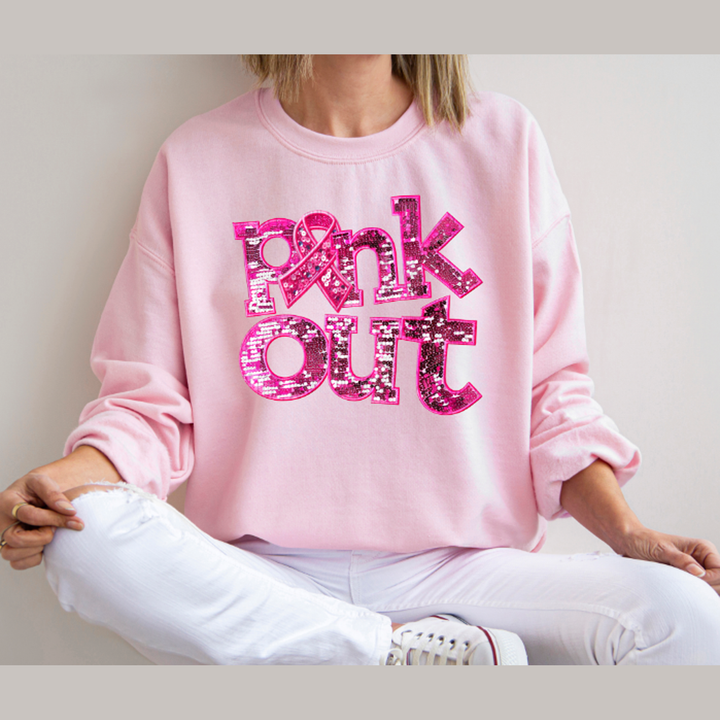 Pink Out Faux Embroidery – DTF Transfer