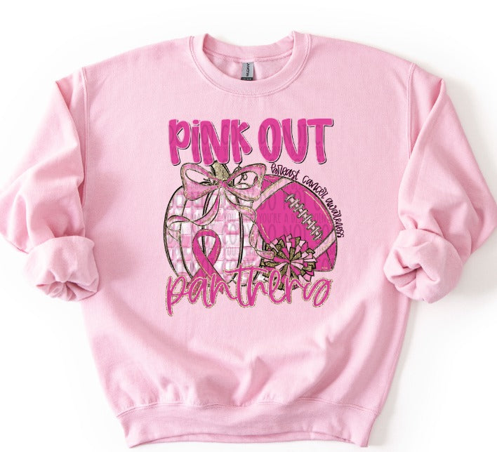 PINK OUT FOOTBALL + PUMPKIN + TEAM NAME