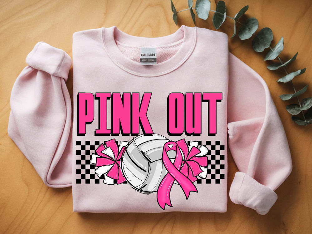 Pink Out Volleyball DTF transfer design – image 1