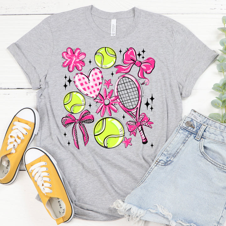 PINK PLAY BALL TENNIS COLLAGE