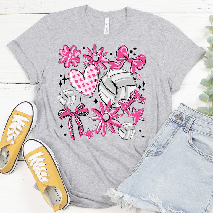 PINK PLAY BALL VOLLEYBALL COLLAGE