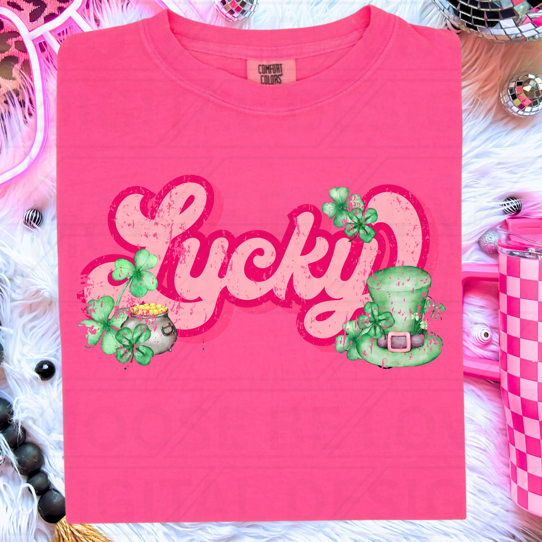 PINK RETRO LUCKY ST PATRICKS DAY
