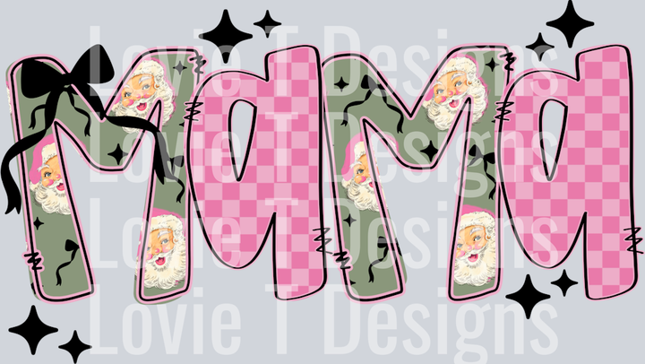 pink santa mama Christmas