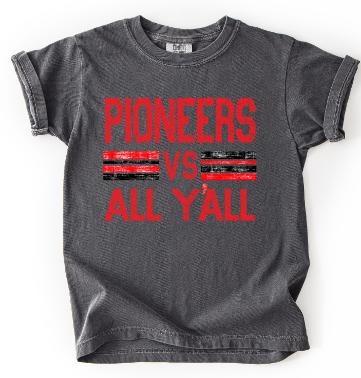PIONEERS VS ALL YALL RED AND BLACK