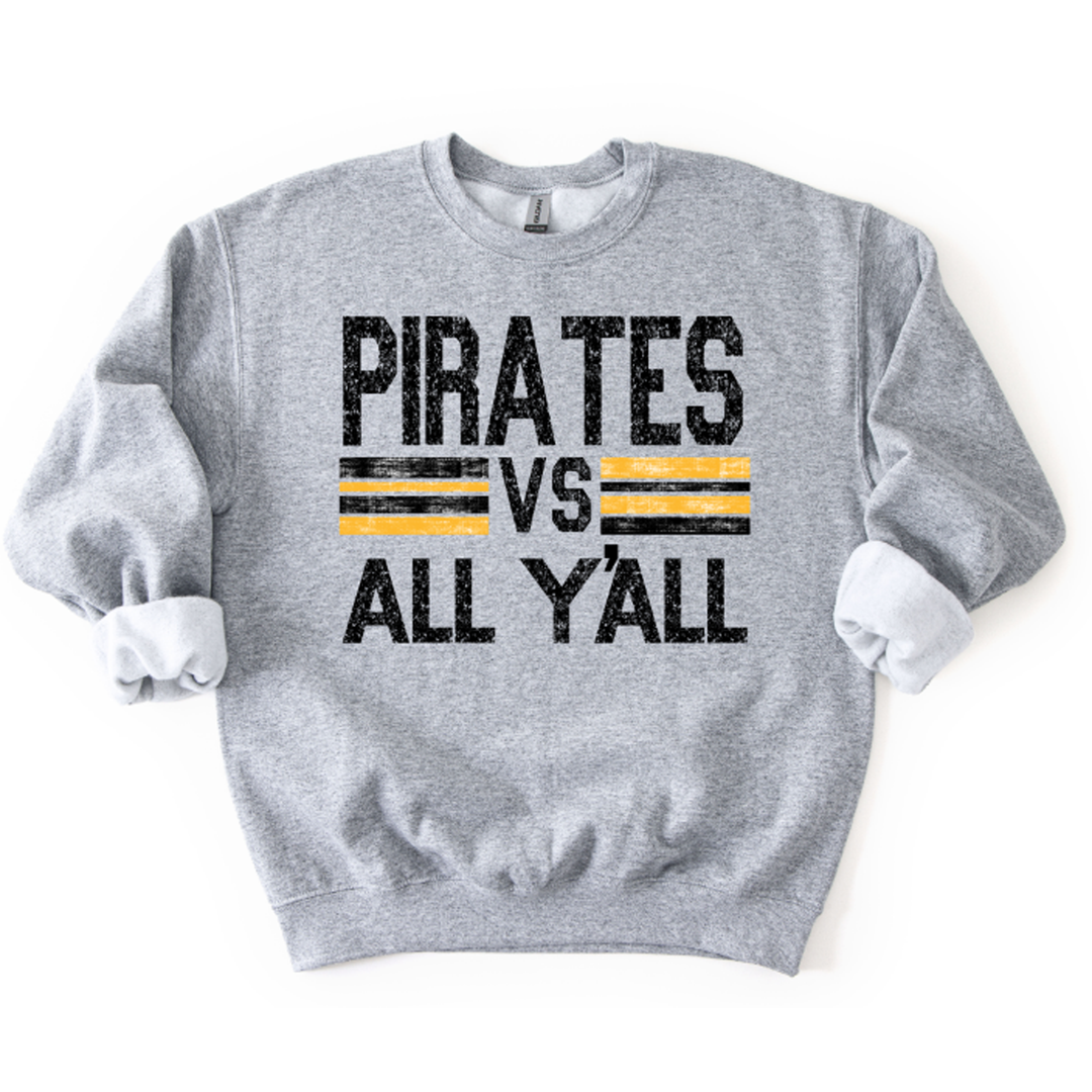 Pirates Vs All Y'all Black and Yellow Gold – DTF Transfer