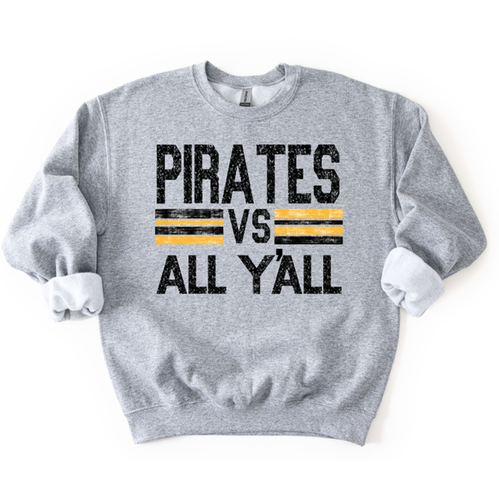 Pirates Vs All Y'all Black and Yellow Gold – DTF Transfer