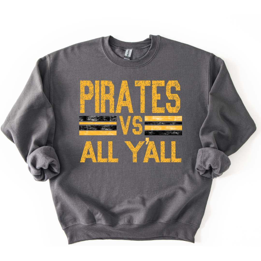 Pirates Vs All Y'all Yellow Gold and Black – DTF Transfer