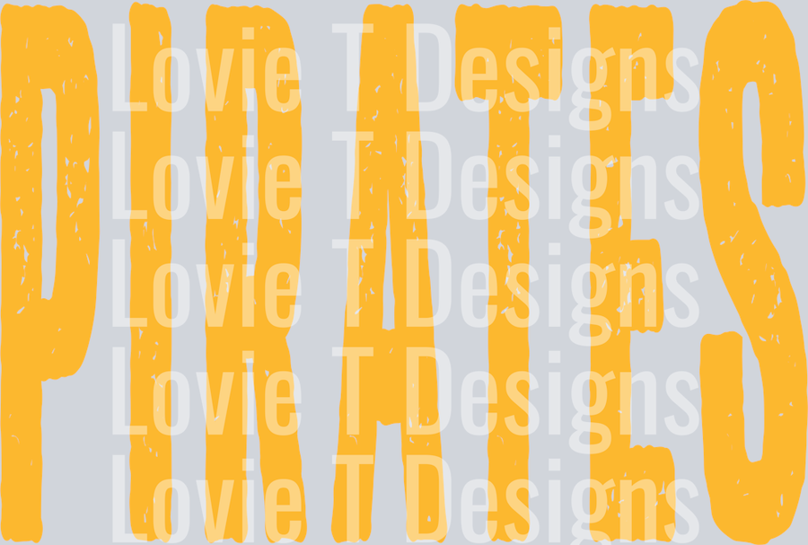 PIRATES YELLOW GOLD OVERIZED GRUNGE MASCOT