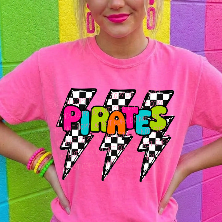 Pirates Amped Up Spirit mascot DTF transfer