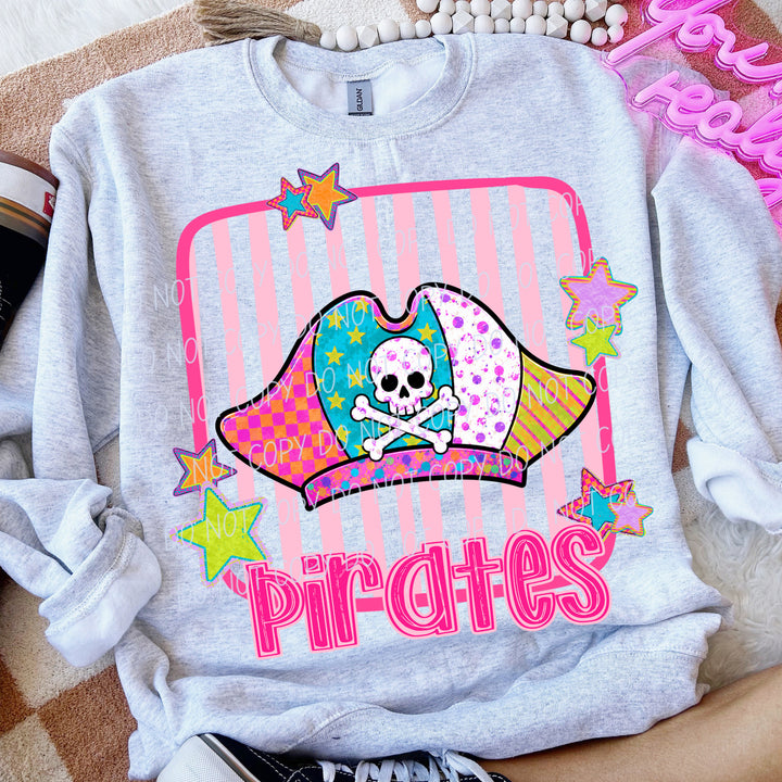 Pirates Funky Fresh mascot DTF transfer