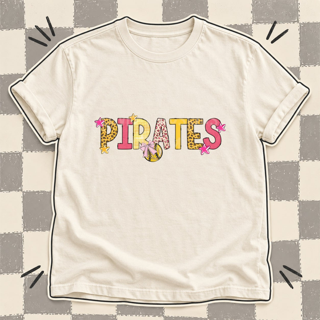 Pirates Mixed Doodle Softball Mascots – Sunshine Leopard DTF transfer mockup