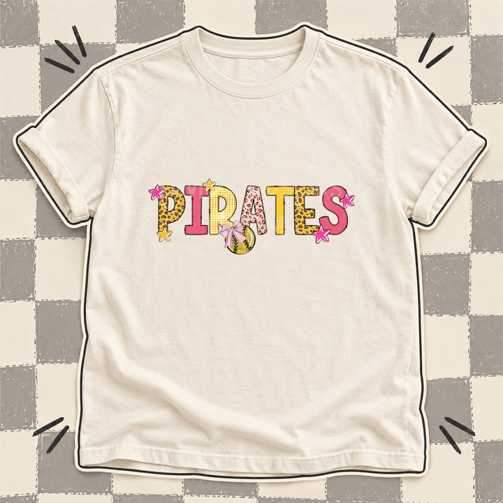 Pirates Mixed Doodle Softball Mascots – Sunshine Leopard DTF transfer mockup