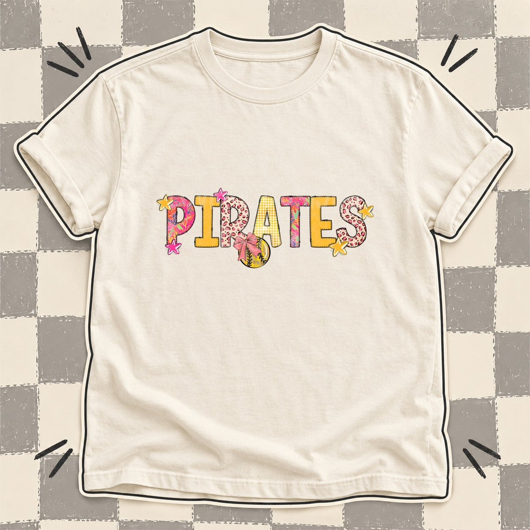 Pirates Mixed Doodle Softball Mascots – Softball Brights DTF transfer mockup