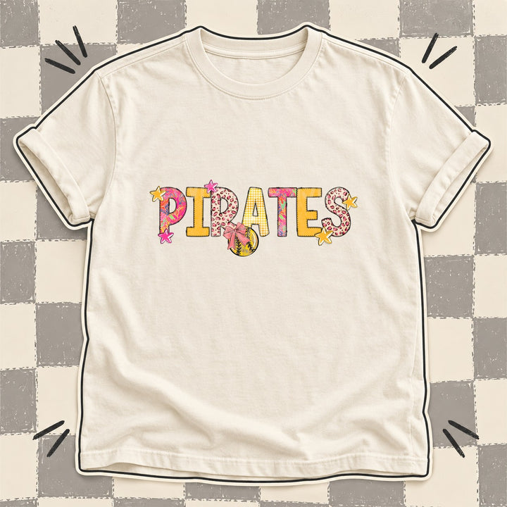 Pirates Mixed Doodle Softball Mascots – Softball Brights DTF transfer mockup