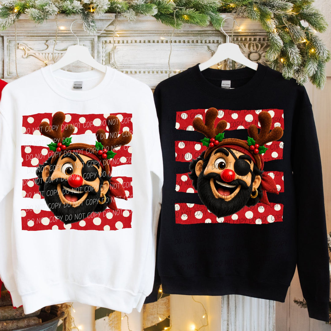 Pirate Reindeer Spirit Mascots DTF transfer