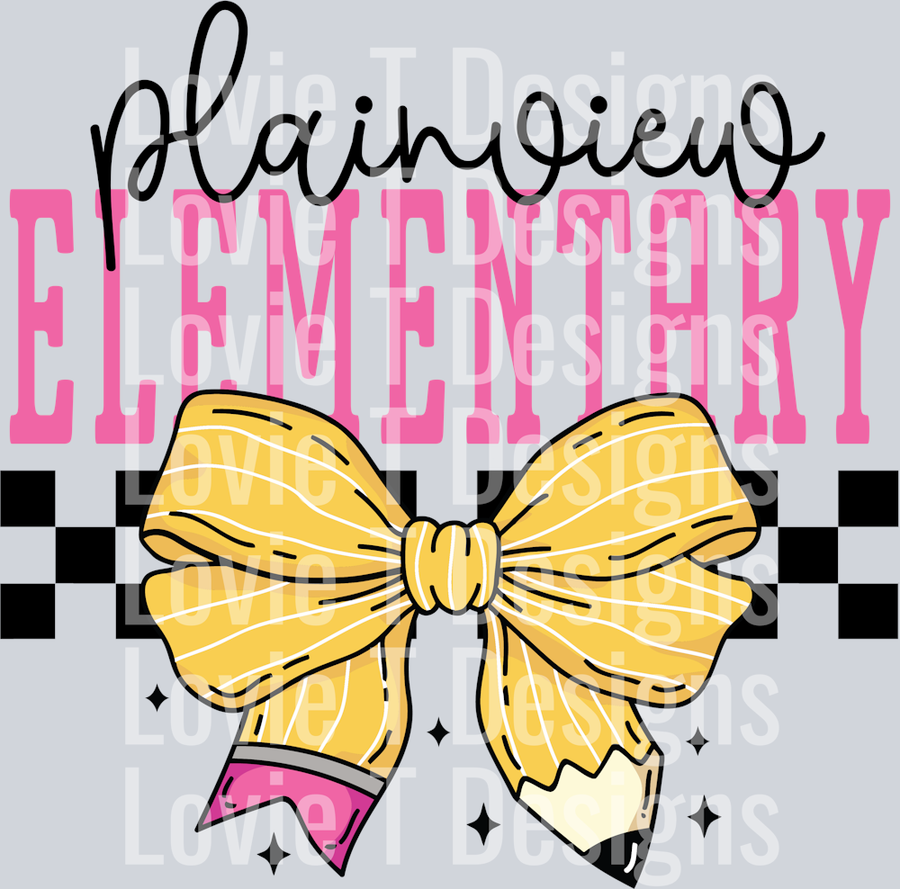 PLAINVIEW ELEMENTARY CHECKER AND BOW