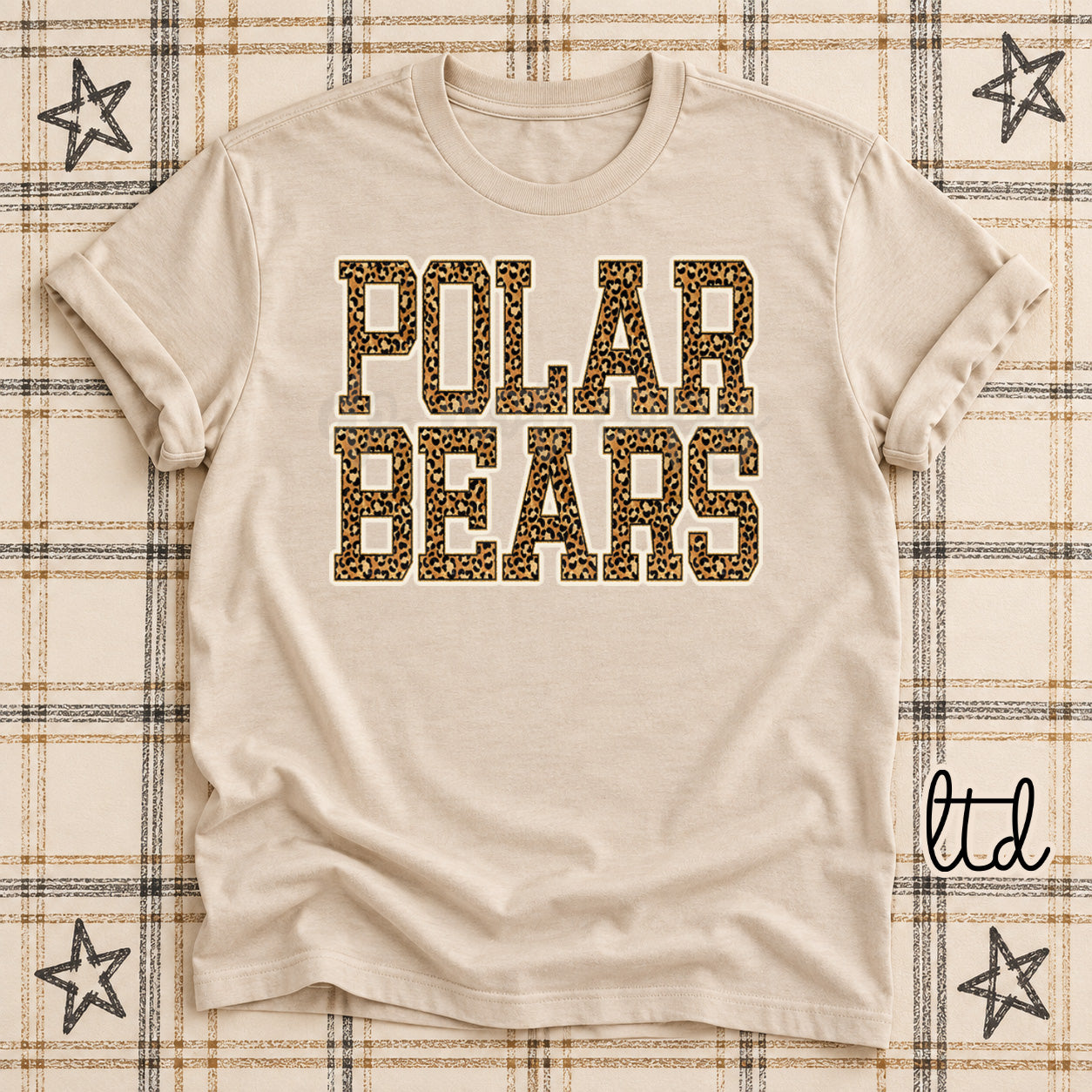 Dark Leopard Mascots Polar Bears design